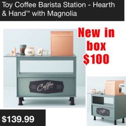 New kids play barista  play set kitchen new in box $100  Cash Only East Palmdale