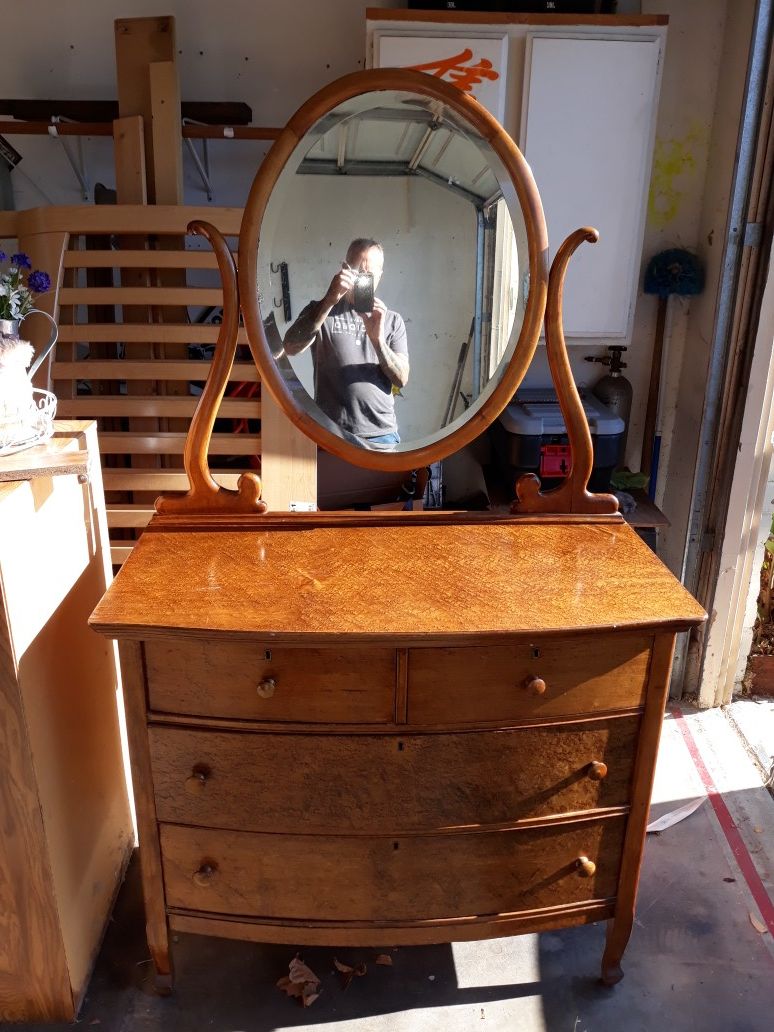 Antique dresser with mirror