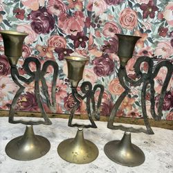 Vintage silver plate candlestick holder