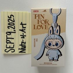 NEW AUTHENTIC - POP MART - THE MONSTERS LABUBU - Pin for Love - "D"