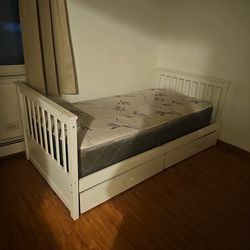 Twin bed with closet