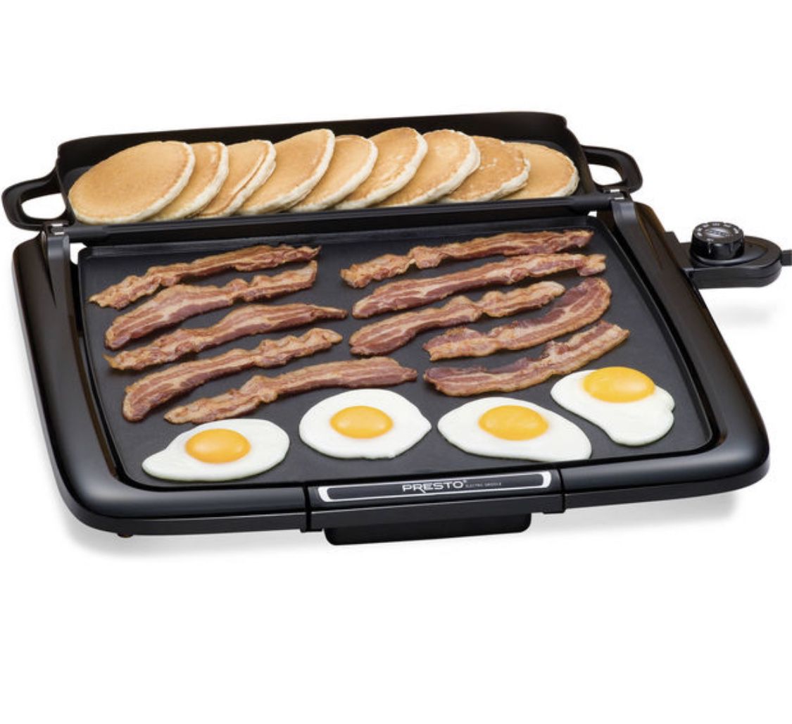 Electric Nonstick Griddle With Warming Tray