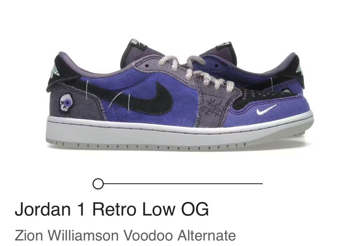 Jordan 1 Low Zion Voodoo Alternate Sz 9.5