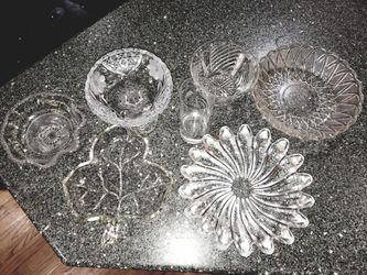 X7 Depression era Vintage Crystal items