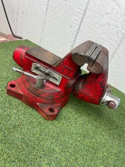 Vintage Snapon Snap On 1750   Red Mechanics Vise Swivel