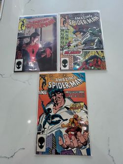 The Amazing Spider-Man #262 #272 #273,Puma, Slyde, 3 Marvel Comics Bronze Age VF to NM Condition