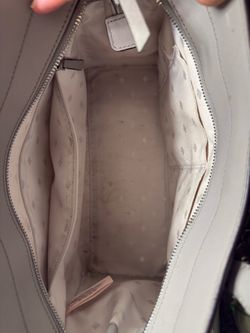 Kate Spade Light Gray Zip Handbag