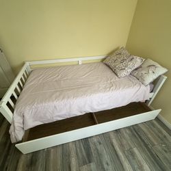 Twin Bed And Like New Mattress