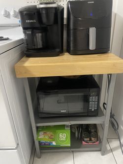 Kitchen island / cart with butcher block