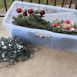 6 Foot Pencil Tree With Lights, Ornaments, And 50+ft Outdoor Lights Included