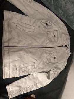 White Leather Motorcycle Jacket