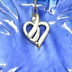 Sterling Silver Designer Heart Necklace