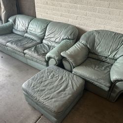 Leather Couch And Chair 