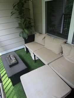 Outdoor Wicker Patio Conversation Set – Great for Small Spaces