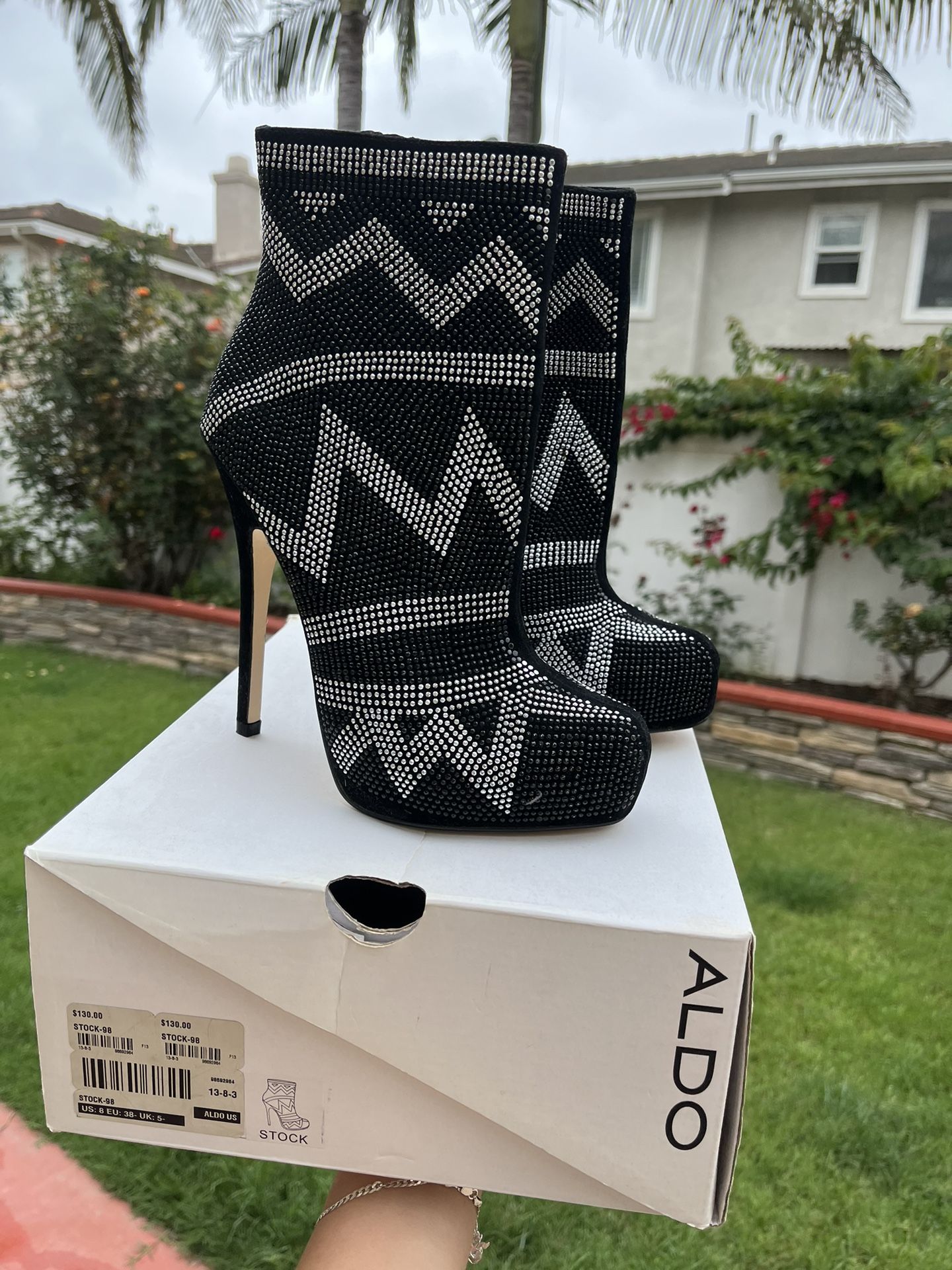Aldo Black Boot Heels