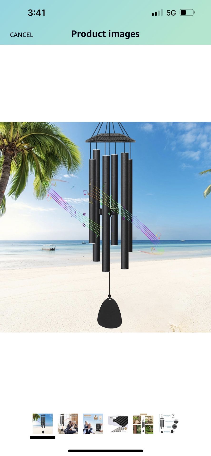 Wind Chimes Disc Eave-Shaped Design, Wind Chimes for Outside, Large Wind Chimes, Windchimes Outdoors Garden Patio Decor, Memorial Gifts for Mom, Sympa