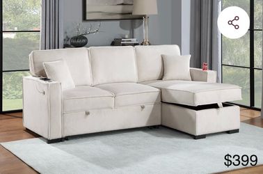 Sectional sleeper with storage