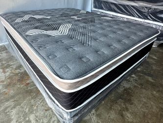 Full Oasis Thermal Comfort Europillow Top 12inch Mattress And Boxspring