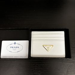 White Leather Cardholder Wallet