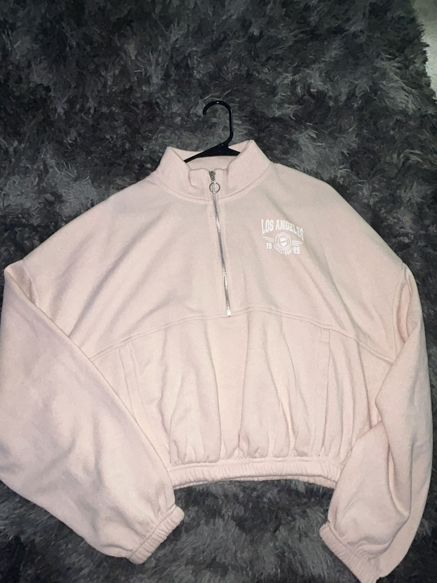 Pink Cropped Sweatshirt