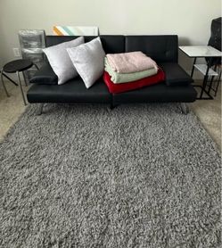 Black Leatherette Futon