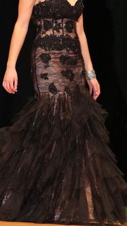 Jovani prom gown mermaid style- black