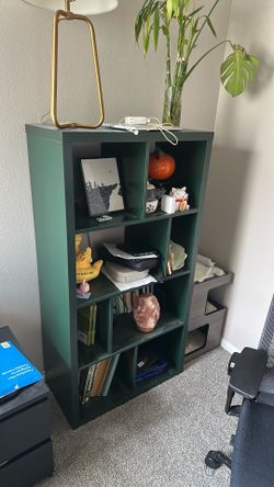 Green ikea bookshelf