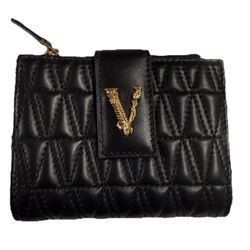 Versace Virtus Quilted Bi-fold Wallet NWT