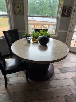 Round table with 5 chairs