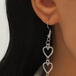 Silver Heart Earrings 