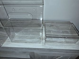 Clear Acrylic Storage Organizer Bins Set