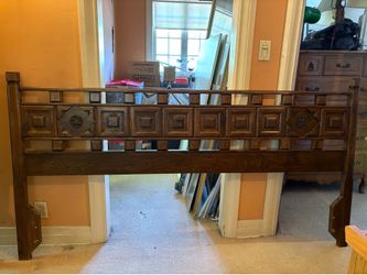 King solid wood headboard