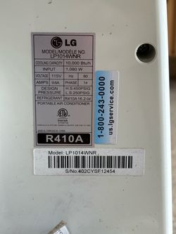 **LG 10,000 BTU Portable Air Conditioner