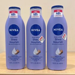 Nivea lotion 8.4 oz: $3 each