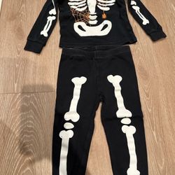 Halloween Kids Skeleton Pajamas 24M 2T Toddler 