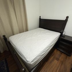 FULL Frame, Mattress, and side table.
