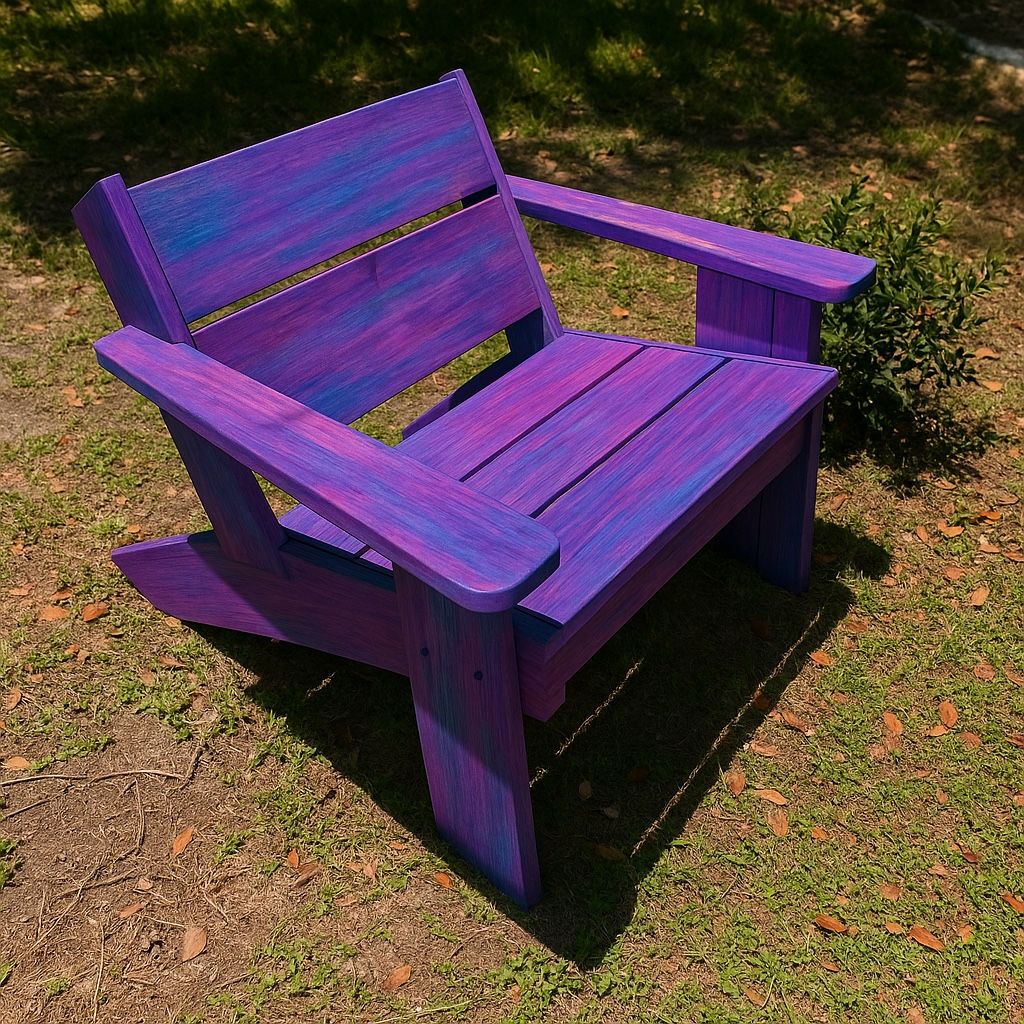 Custom Adirondack Chair Easy Access and Custom Stained