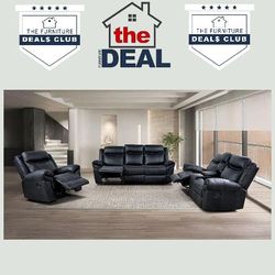 3-PC RECLINING SET: GLIDING LOVESEAT 