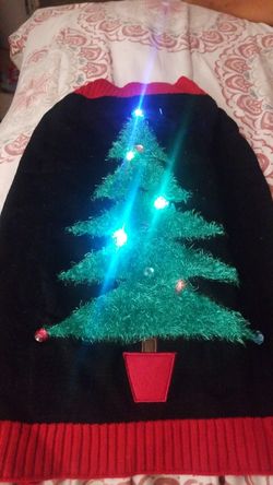 New Doggy Lighted Up Christmas Sweater