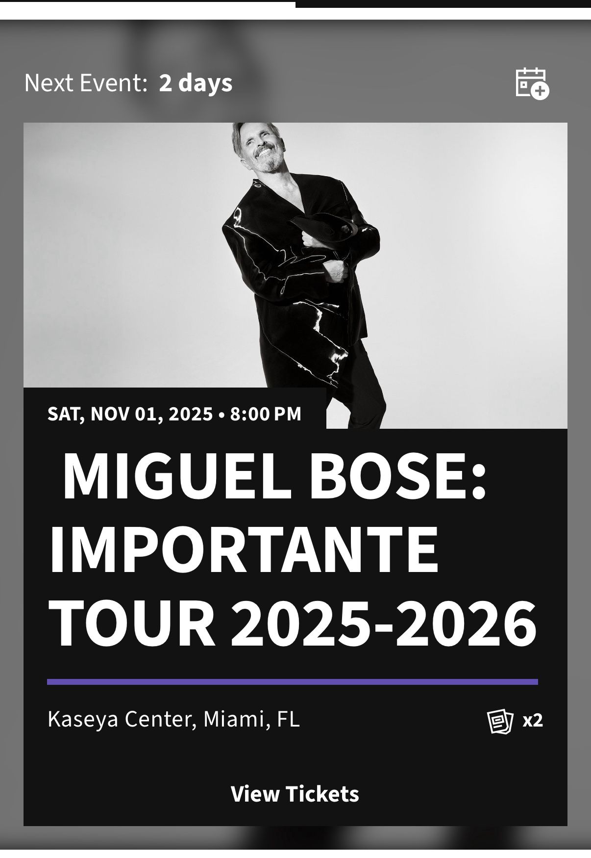 Miguel Bosé Nov 1 2025