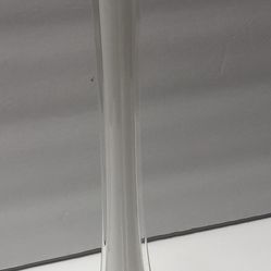Home decor, 12 inch glass, white Eiffel Tower vase with 3/4 inch mouth. $4