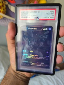 2025 POKEMON BLK EN-BLACK BOLT BLACK WHITE RARE #172 ZEKROM EX PSA 10