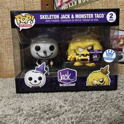 Funko Pop! Ad Icons Skeleton Jack & Monster Taco Jack In The Box 2 Pack Special