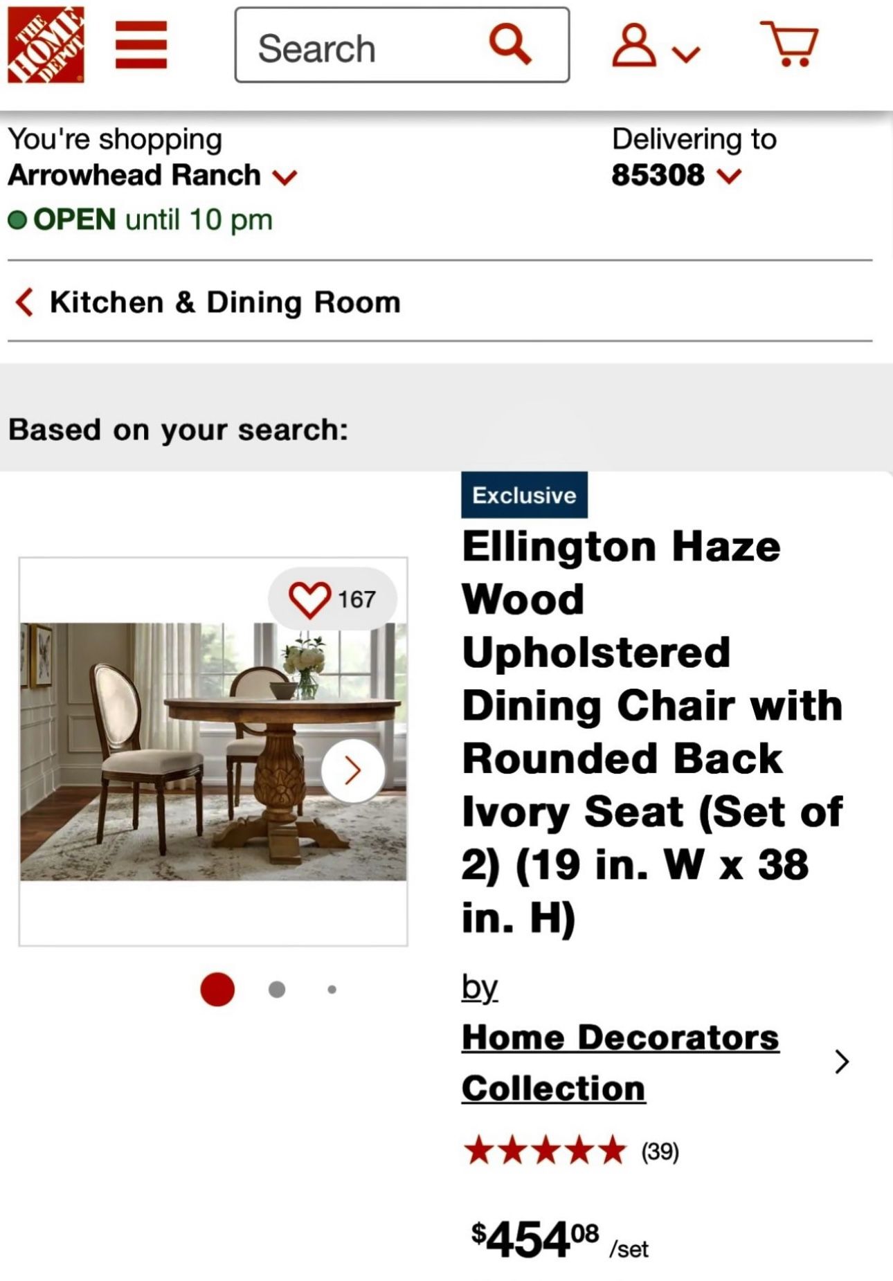 Brand New Set of 2 Home Decorators Collection Ellington Haze Wood