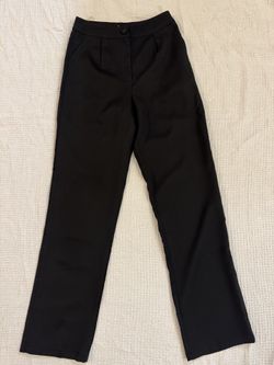 NWT Boohoo Women’s Straight Leg Pants Trousers Black NEW Size 6 – Stylish & Chic