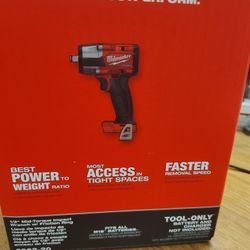 Milwaukee Fuel Mid Torque Impact Wrench Tool Only 650 Lbs