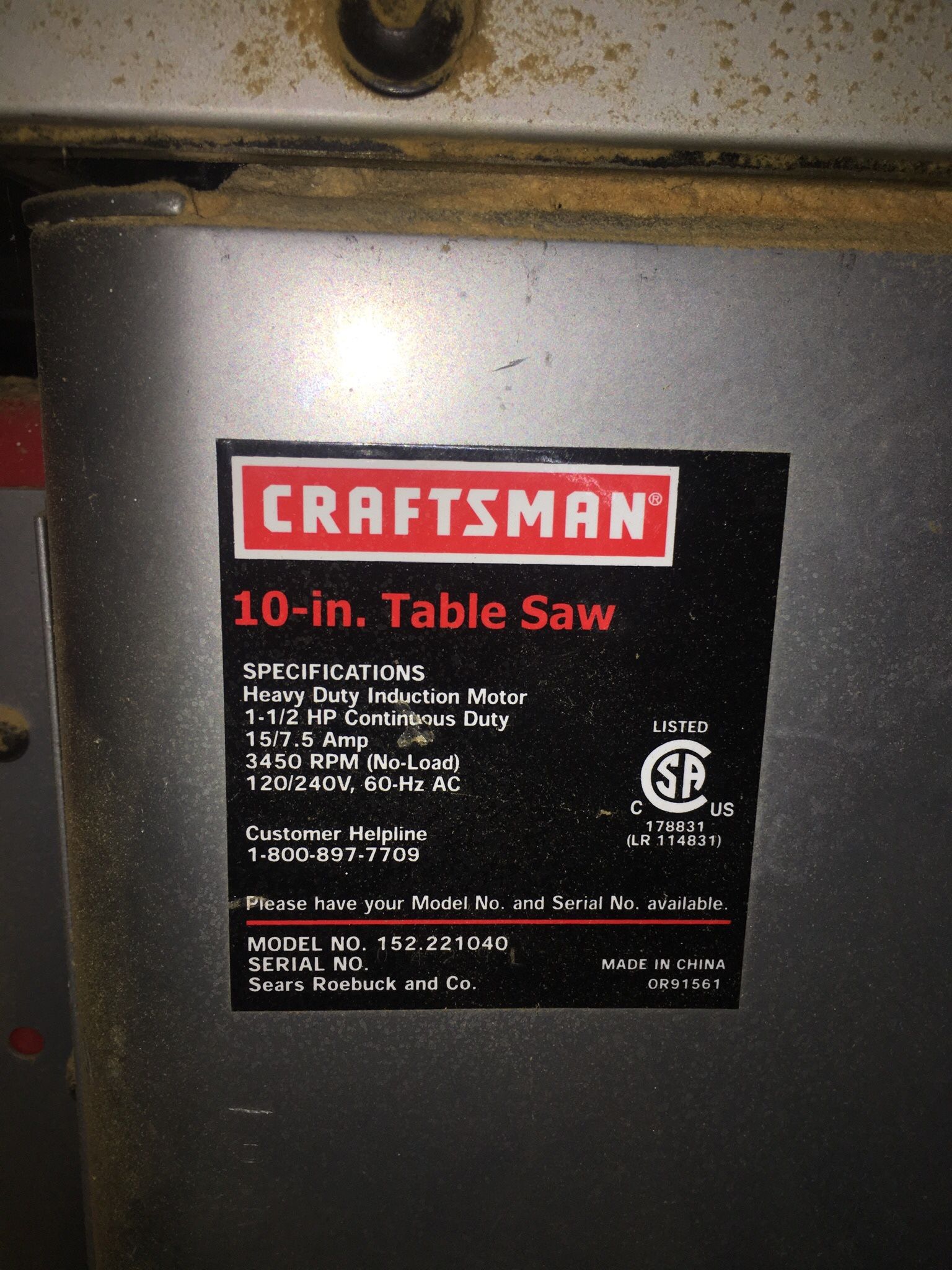 Craftsman Table Saw