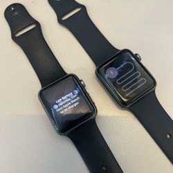 Two 42mm Apple Watches – 7000 Series & Series 3 (As-Is for Parts)