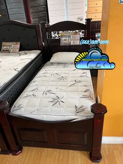 Twin bed frame with mattress cama Colchon y tambor nuevo