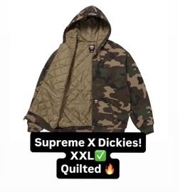 Suoreme Dickies Quilted Zip Up Sweater Camo